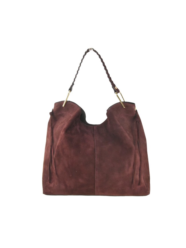 Woman suede leather shoulder bag 100%...