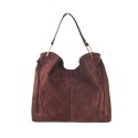 Woman suede leather shoulder bag 100% made italy - SC45850