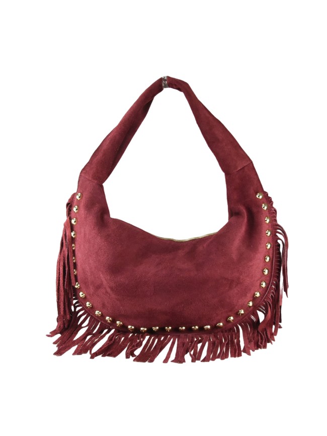 Woman leather shoulder bag with...