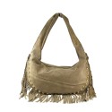 Borsa a spalla e tracolla donna in pelle con frange - TS36839