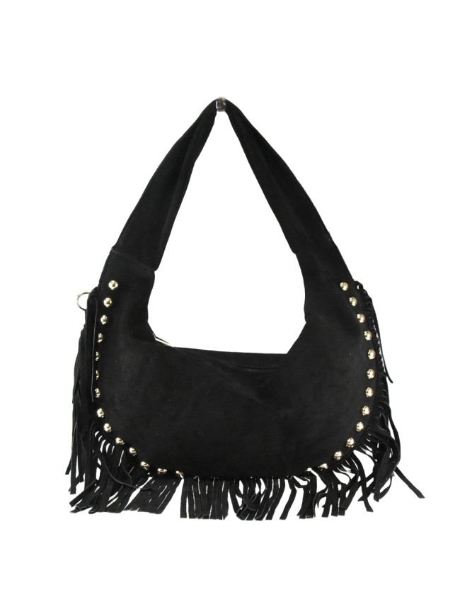 Woman leather shoulder bag with...