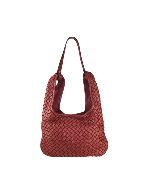 Woman washed leather bag -...