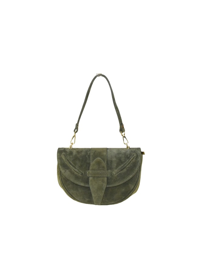 Woman suede leather shoulder bag 100%...
