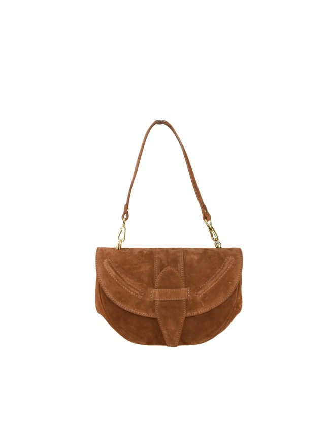 Borsa a spalla in pelle camoscio 100%...