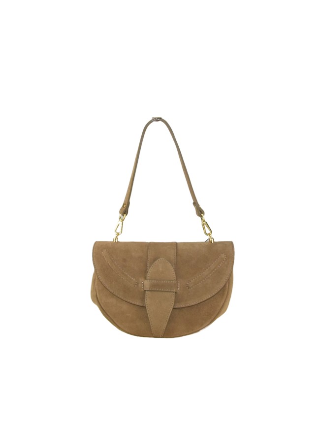 Woman suede leather shoulder bag 100%...