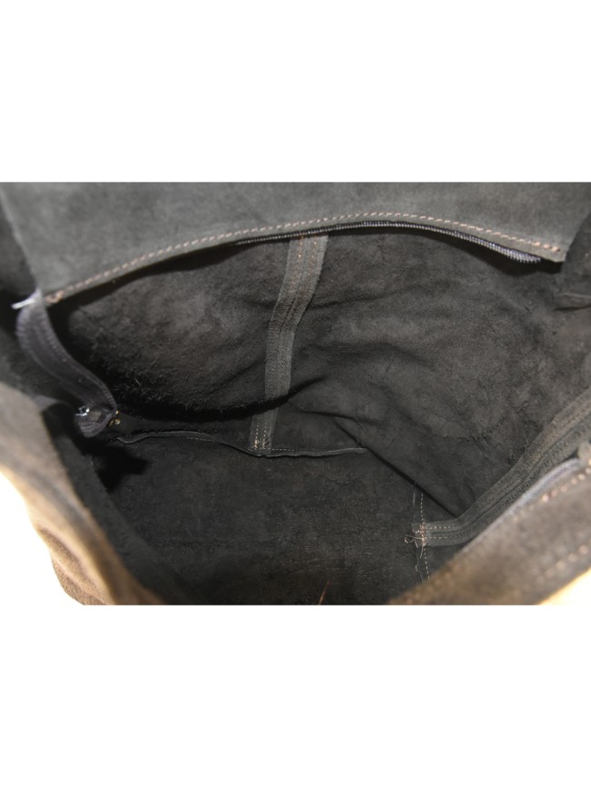 Borsa a spalla in pelle camoscio 100%...