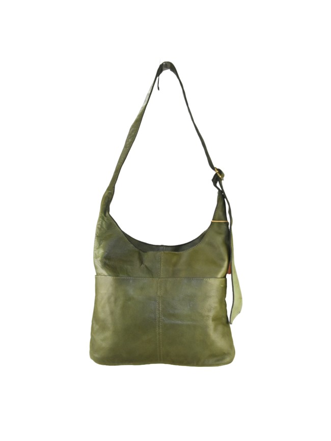 Woman vintage leather shoulder bag -...