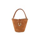 Woman sued leather bucket shoulder bag - BS25827