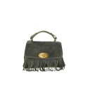 Suede leather hand bag with shoulder strap - PF32835