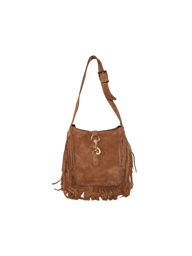 Woman leather shoulder bag with...