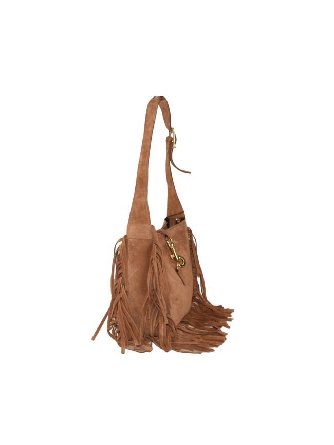 Woman leather shoulder bag with...