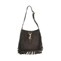 Borsa a spalla e tracolla donna in pelle con frange - FY29832