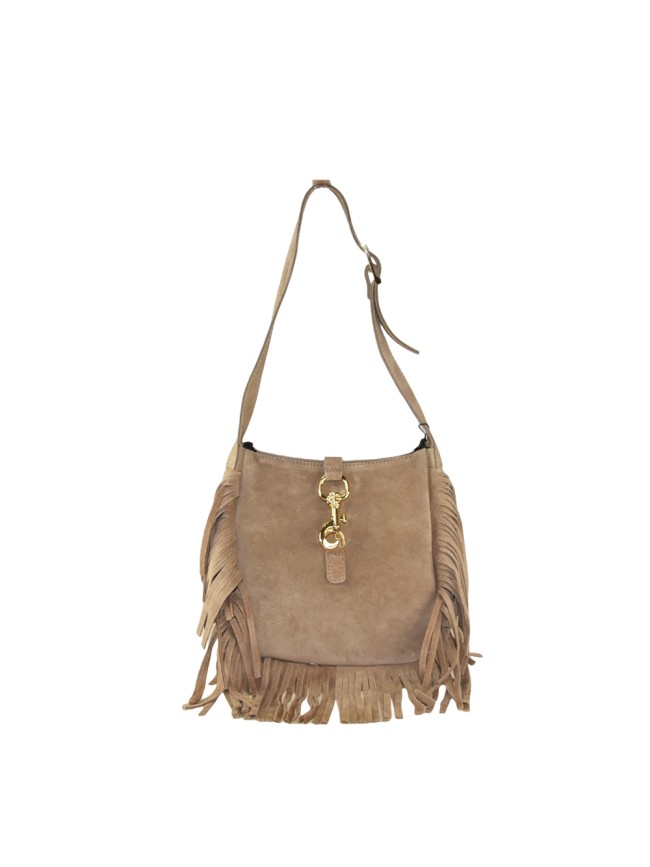 Woman leather shoulder bag with...