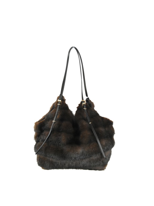 Borsa donna a spalla in ecopelliccia...