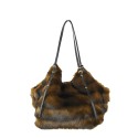 Woman synthetic fur shoulder bag - BO234