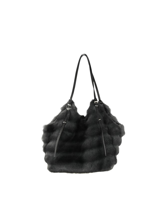 Woman synthetic fur shoulder bag - BO234