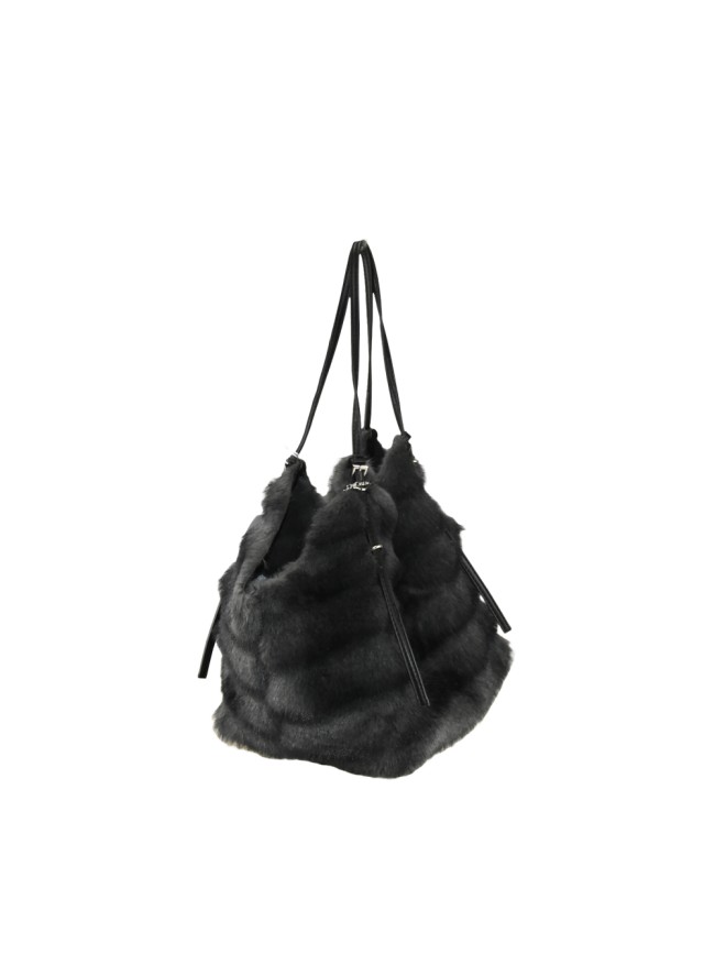 Woman synthetic fur shoulder bag - BO234