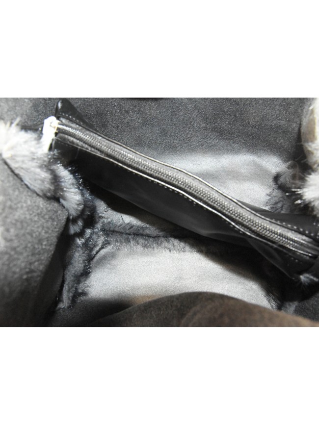 Woman synthetic fur shoulder bag - BO234