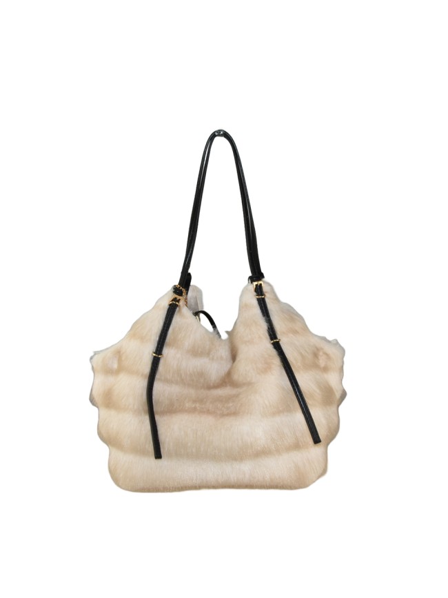 Borsa donna a spalla in ecopelliccia...