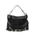 Borsa a spalla e tracolla donna in pelle con frange - RH39843
