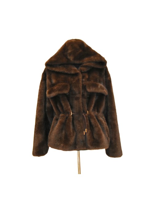 Synthetic fur jacket mink...