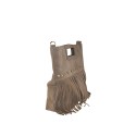 Suede leather hand bag with shoulder strap - TD29832