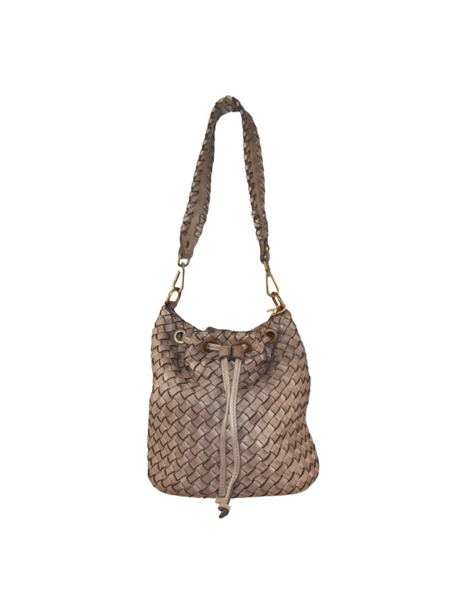 Borsetta a secchiello donna in pelle vintage - GC48853