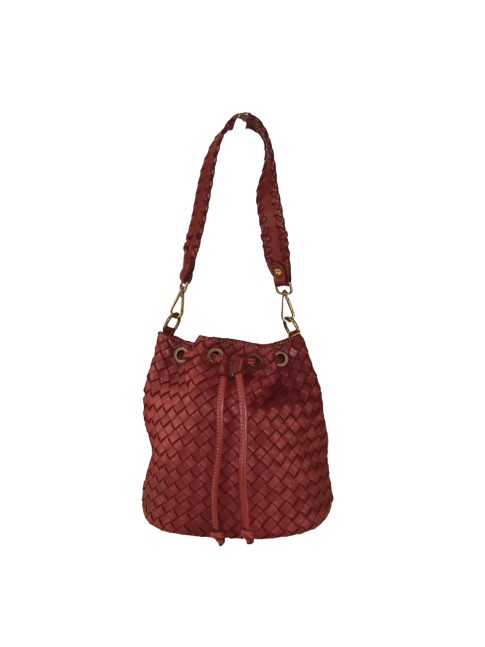 Woman vintage leather...