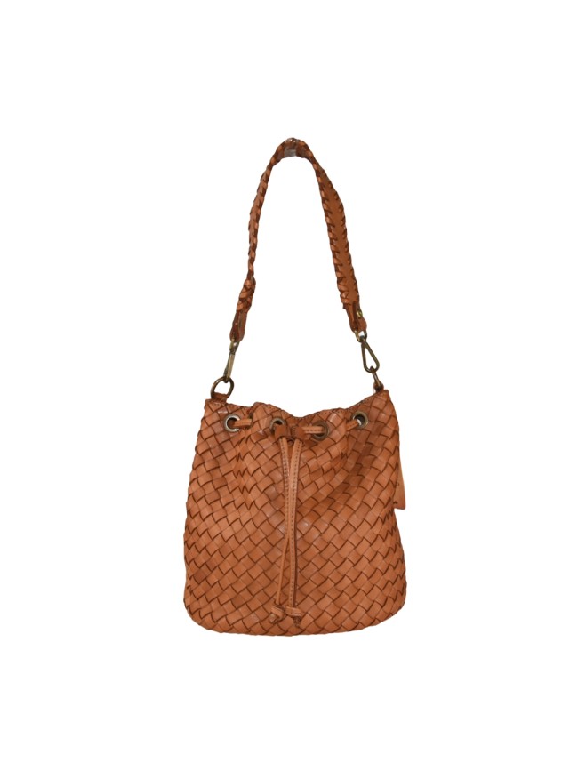 Borsetta a secchiello donna in pelle vintage - GC48853