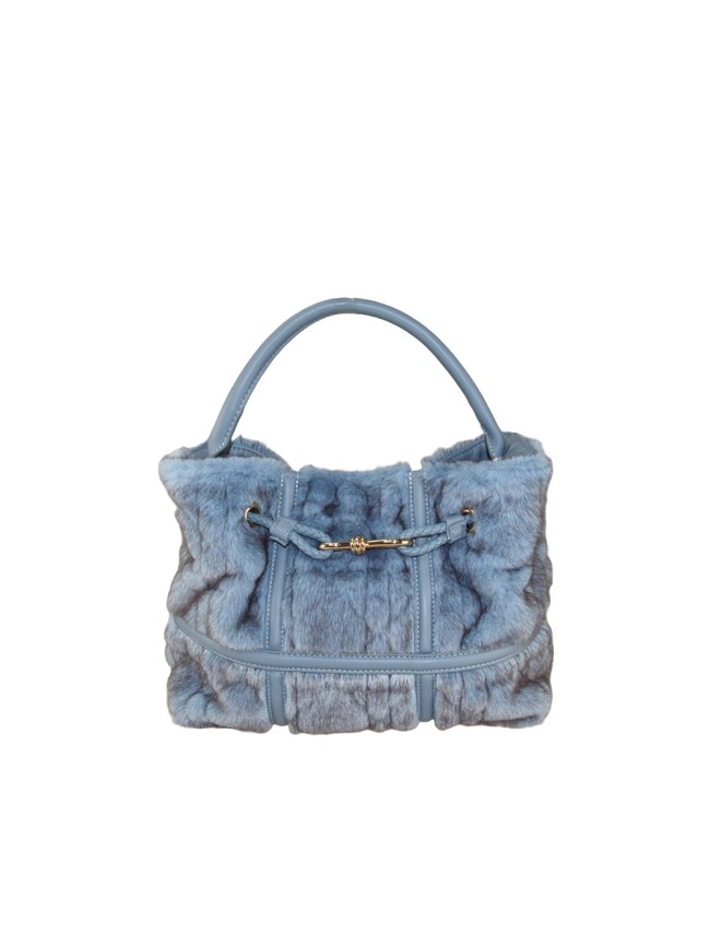 Woman synthetic fur shoulder bag - BO253
