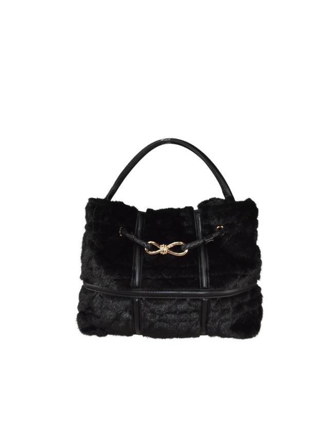 Borsa donna a mano in ecopelliccia...
