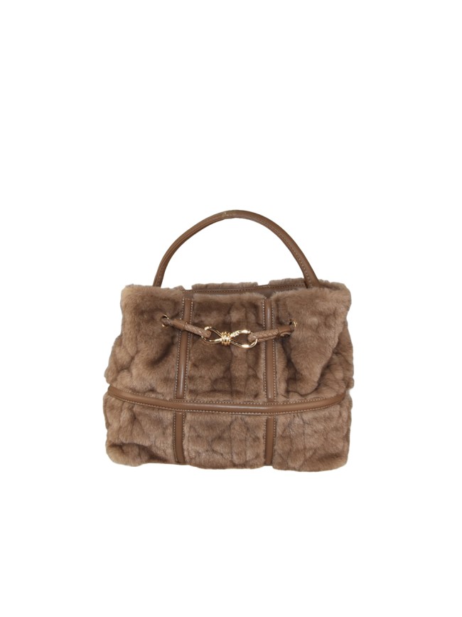 Woman synthetic fur shoulder bag - BO253