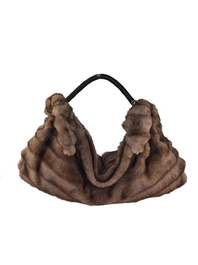 Woman synthetic fur shoulder bag - BO235