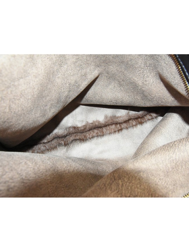 Woman synthetic fur shoulder bag - BO235