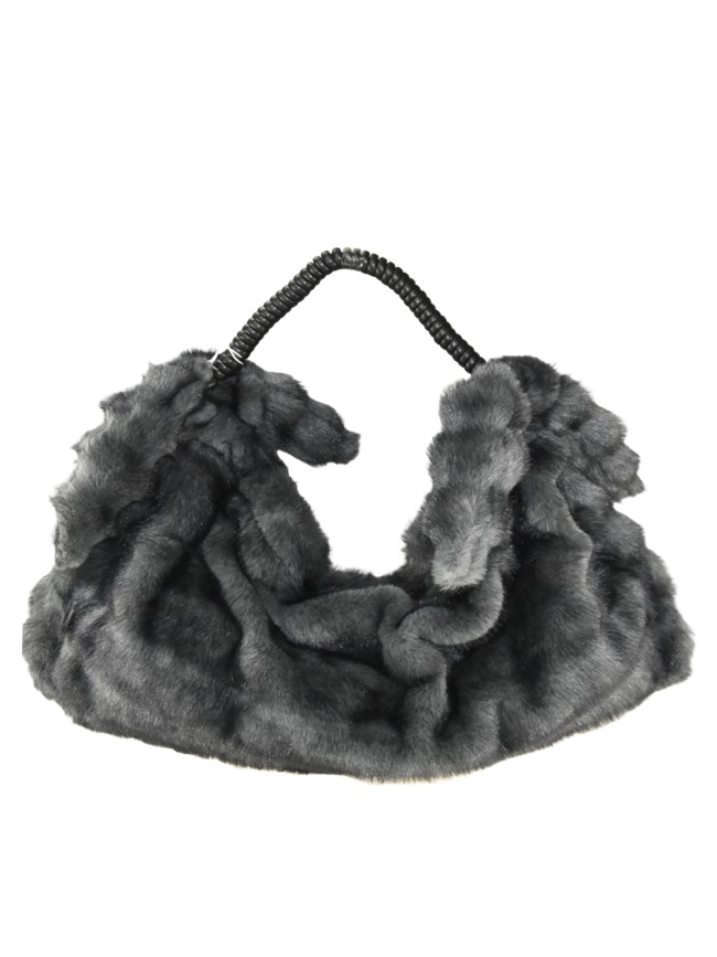 Woman synthetic fur shoulder bag - BO235