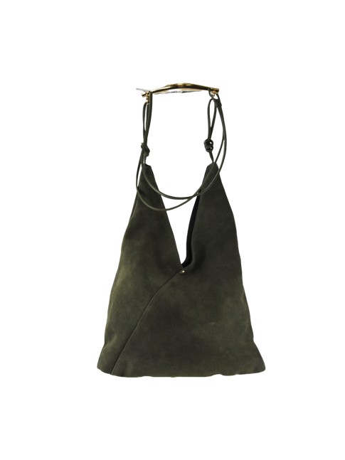 Woman suede leather...