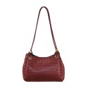 Borsa a spalla in pelle intrecciato con tracolla - BK49854