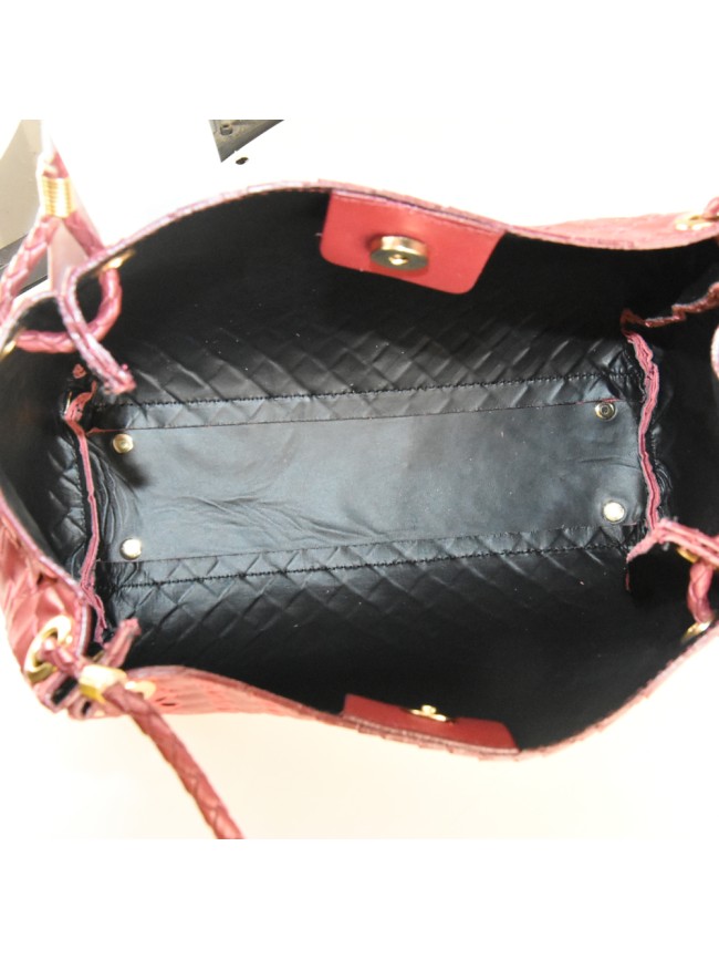 Borsa a spalla in pelle intrecciato... Borsa a spalla in pelle intrecciato...