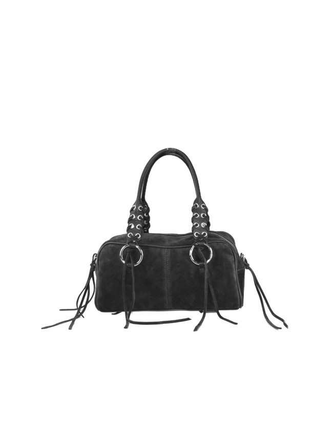 Borsa a spalla in pelle camoscio 100% made italy - CL39843