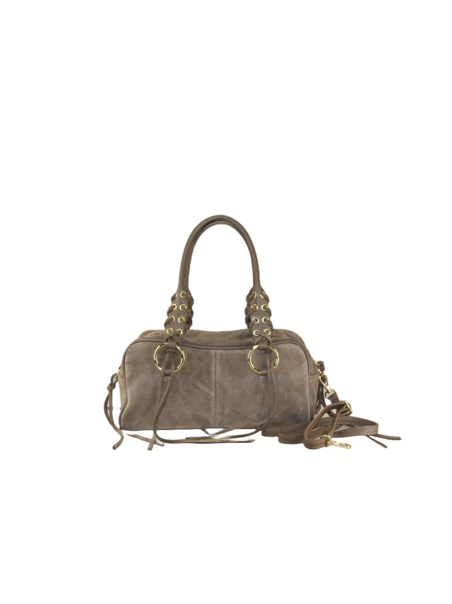 Borsa a spalla in pelle camoscio 100% made italy - CL39843