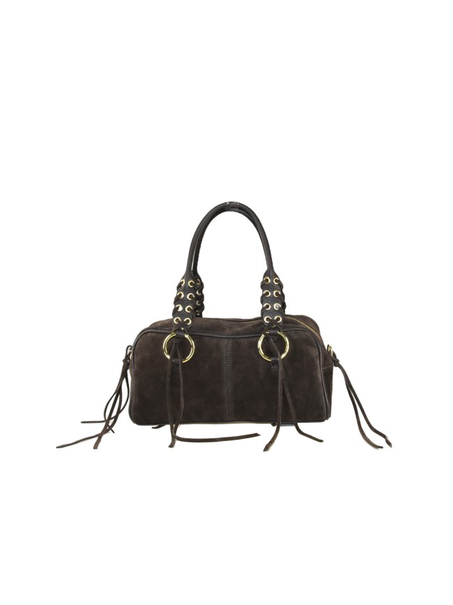 Borsa a spalla in pelle camoscio 100% made italy - CL39843