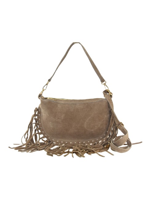 Woman suede leather...