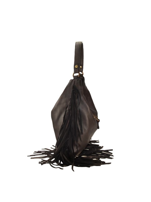Woman vintage leather with... 2