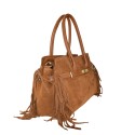 Leather handbag with shoulder strap - HF45850