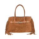 Leather handbag with shoulder strap - HF45850