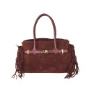 Leather handbag with shoulder strap - HF45850