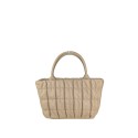 Embossed leather handbag with shoulder strap - SX34837