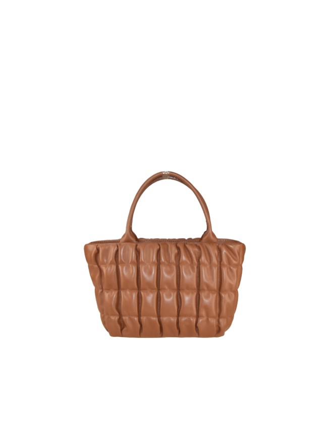 Borsa a mano in pelle trapuntato con tracolla - SX34837