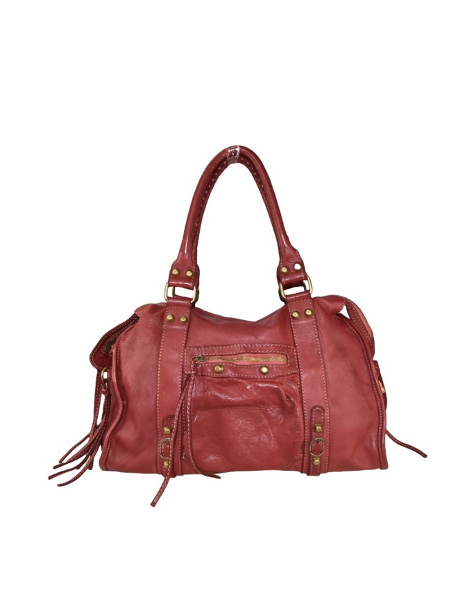 Borsa donna a spalla in vera pelle vintage - BA58864