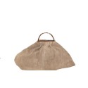 Suede leather hand bag with shoulder strap - EC38842
